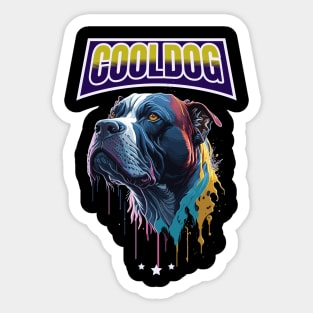 American bully head Sticker